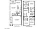 Detailed floor plan showcasing the layout of the two-story home with two car garage and covered patio at 9807 S 11Th St, Phoenix, AZ 85042