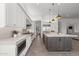 Spacious kitchen with an island, stainless steel appliances, and ample countertop space at 3856 E Sagebrush St, Gilbert, AZ 85296