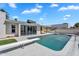 Backyard featuring a pool, covered patio, and outdoor grill at 8215 E Virginia Ave, Scottsdale, AZ 85257