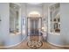 Foyer boasting tile flooring, and a decorative medallion under an arched ceiling at 11224 E Carol Ave, Scottsdale, AZ 85259