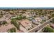 Nice aerial view of a house, pool, and verdant backyard at 1834 E Scorpio Pl, Chandler, AZ 85249