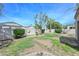 Lush backyard with block wall, trees, and partial grass coverage at 2116 E Beautiful Ln, Phoenix, AZ 85042