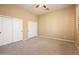 Spare bedroom with neutral tones, carpeted flooring, and large closet space at 23216 N Gaviota Dr, Sun City West, AZ 85375
