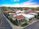 Beautiful aerial view of home showcasing the barrel tile roof and landscaped front yard at 2421 E Montebello Ave, Phoenix, AZ 85016
