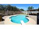 Sparkling pool with diving board and landscaped surroundings, offering a refreshing outdoor oasis at 2424 E Aster Dr, Phoenix, AZ 85032