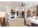 Elegant main bedroom features a fireplace, neutral tones, and sophisticated decor for a relaxing retreat at 2782 E Citadel Ct, Gilbert, AZ 85298
