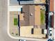 An aerial view of this home's roof and backyard desert landscaping at 3301 E Sharon Dr, Phoenix, AZ 85032