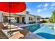Sparkling pool and covered patio enhance the outdoor living experience at 3648 E Arabian Dr, Gilbert, AZ 85296