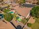 Attractive aerial view boasting a home with lush backyards, perfect for outdoor relaxation at 3841 E Redfield Ct, Gilbert, AZ 85234
