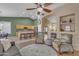 Open-concept living area combines kitchen, living, and dining spaces for modern living at 3841 E Redfield Ct, Gilbert, AZ 85234