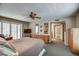 Spacious main bedroom with ample natural light, comfortable bed, and built-in storage, a serene retreat at 7807 E Granada Rd, Scottsdale, AZ 85257