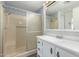Cozy bathroom with a shower-tub combo and a white vanity at 9333 E University Dr # 113, Mesa, AZ 85207