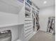 Organized walk-in closet offering ample storage with built-in shelving and hanging space at 9942 E Rotation Dr, Mesa, AZ 85212