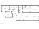 Detailed floor plan showing the layout of the bedrooms, bathrooms, kitchen, and living spaces at 10014 E Michigan Ave, Sun Lakes, AZ 85248