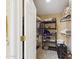Walk-in closet with shelving units and door ajar showing the inside of the closet at 11837 N 40Th Pl, Phoenix, AZ 85028