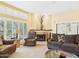Inviting living room featuring a cozy fireplace and large windows with plantation shutters at 11837 N 40Th Pl, Phoenix, AZ 85028
