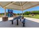 A community park picnic area with a covered pavilion and playground equipment at 18956 W Laurel Ln, Surprise, AZ 85388