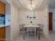 Eat in dining area featuring chandelier and seating for six at 3031 N Civic Center Plz # 255, Scottsdale, AZ 85251