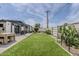 Well-maintained backyard with artificial turf, a pergola-covered patio, and desert landscaping, creating a private oasis at 3246 E Palm Ln, Phoenix, AZ 85008