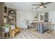 Relaxing living space offering a wet bar, stylish shelving, and comfortable seating at 3246 E Palm Ln, Phoenix, AZ 85008