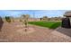 The backyard is landscaped with artificial turf, gravel, and some young trees at 3818 N 306Th Ave, Buckeye, AZ 85396