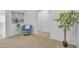 Bright hallway space featuring neutral-toned walls and carpet, complemented by stylish accents and decor at 4213 E Shapinsay Dr, San Tan Valley, AZ 85140
