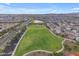 Expansive green space and walking trails. Surrounding the area are houses and streets at 4247 S Zenith --, Mesa, AZ 85212