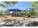 Community playground featuring multiple play structures and shade covers for safe and fun play at 4516 E Walter Way, Phoenix, AZ 85050