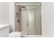 Bathroom featuring tile and a glass-enclosed walk-in shower at 520 N Stapley Dr # 123, Mesa, AZ 85203