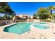 Enjoy the community pool and hot tub, perfect for relaxation and recreation in a resort-like setting at 520 N Stapley Dr # 123, Mesa, AZ 85203