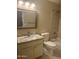 Bathroom featuring a tiled shower, granite countertop and single vanity at 8444 W Behrend Dr, Peoria, AZ 85382