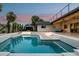 Beautiful backyard featuring a pool, spa, and patio with modern design elements and a relaxing ambiance at 4316 N 86Th Pl, Scottsdale, AZ 85251