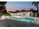Exterior showcasing a pool and backyard with modern design elements, deck and an upper deck at 4316 N 86Th Pl, Scottsdale, AZ 85251