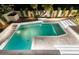 Backyard featuring a modern pool with integrated lighting and a patio area with lush landscaping at 4316 N 86Th Pl, Scottsdale, AZ 85251