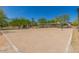 Sand volleyball court with net and surrounding trees in the community at 3038 W Woburn Ln, Phoenix, AZ 85085