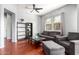 Bright living room featuring hardwood floors and modern decor at 1225 N 36Th St # 2081, Phoenix, AZ 85008