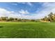 Expansive green golf course with scattered trees, flags, and golf carts under a partly cloudy sky at 12930 W Chapala Dr, Sun City West, AZ 85375