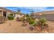 Desert landscaping with cacti, succulents, gravel, and lighting for a low-maintenance backyard at 14374 W Amelia Ave, Goodyear, AZ 85395