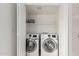 Convenient laundry closet with modern washer and dryer units for efficient laundry at 1535 N Horne -- # 35, Mesa, AZ 85203