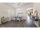 Elegant dining room with modern light fixture and an open concept design at 2537 E Vista Bonita Dr, Phoenix, AZ 85024
