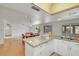 Open kitchen featuring granite countertops and white cabinetry at 5038 E Morning Star Dr, Phoenix, AZ 85044
