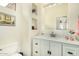 Charming bathroom featuring a vanity with ample storage and decorative accents at 7445 E Eagle Crest Dr # 1122, Mesa, AZ 85207