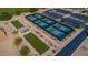 Aerial view of community courts, offering spaces for both pickleball and bocce ball at 7445 E Eagle Crest Dr # 1122, Mesa, AZ 85207