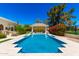 Beautiful pool featuring a gazebo with seating area, perfect for outdoor entertaining at 87 Biltmore Est, Phoenix, AZ 85016