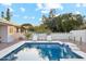 Beautiful pool and backyard offer an outdoor oasis for relaxation and entertaining, featuring mature trees at 9052 N 29Th St, Phoenix, AZ 85028