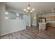 View of the open concept floor plan with sight lines to the kitchen and dining area at 927 W Azalea Pl, Chandler, AZ 85248