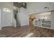 Bright living room features hardwood floors, open floor plan, and high ceilings at 927 W Azalea Pl, Chandler, AZ 85248