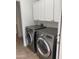Convenient laundry area equipped with modern appliances and ample cabinet storage at 8659 E Mescal St, Scottsdale, AZ 85260