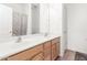 Bright bathroom with double sink vanity and large mirror at 1344 N Constellation Way, Gilbert, AZ 85234