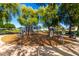 Neighborhood playground featuring climbing structures and slides, nestled among mature trees, creating an inviting play area at 1344 N Constellation Way, Gilbert, AZ 85234